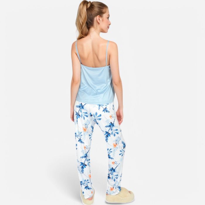 Women's Floral Print 3-Piece Pajama Set with Long Cardigan