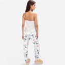 Gray XL Women's Floral Print 3-Piece Pajama Set with Long Cardigan