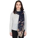 Multi Women's Lightweight Floral Birds Print Scarf Cotton Linen Shawls Wrap Scarves