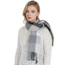  Women's Classic Plaid Fringe Scarf Soft Cashmere Feel Winter Checked Wrap Shawls