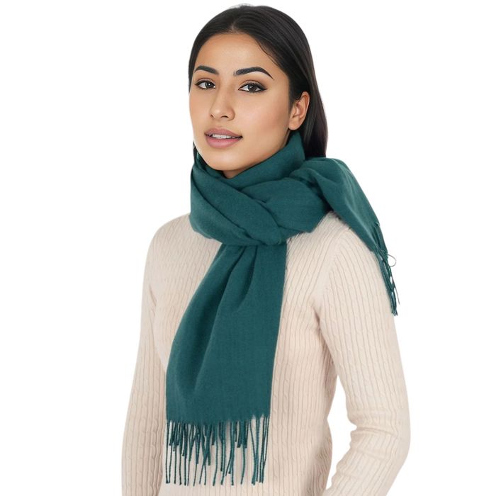 Solid Color Knitted Scarf Winter Neck Warm Wrap Stylish Cold Weather Accessory for Women