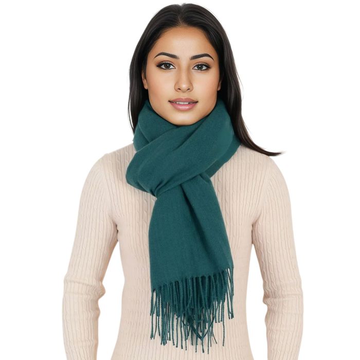 Solid Color Knitted Scarf Winter Neck Warm Wrap Stylish Cold Weather Accessory for Women