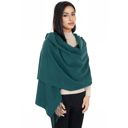 Green Solid Color Knitted Scarf Winter Neck Warm Wrap Stylish Cold Weather Accessory for Women