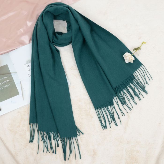 Solid Color Knitted Scarf Winter Neck Warm Wrap Stylish Cold Weather Accessory for Women