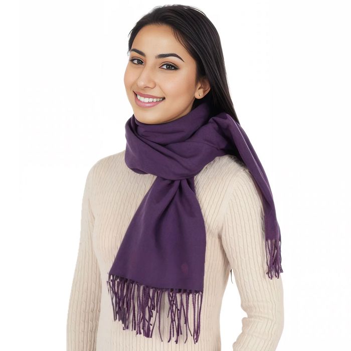 Solid Color Knitted Scarf Winter Neck Warm Wrap Stylish Cold Weather Accessory for Women