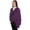 Purple Solid Color Knitted Scarf Winter Neck Warm Wrap Stylish Cold Weather Accessory for Women