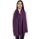 Purple Solid Color Knitted Scarf Winter Neck Warm Wrap Stylish Cold Weather Accessory for Women