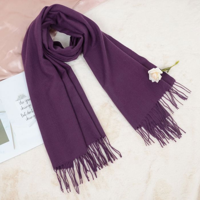 Solid Color Knitted Scarf Winter Neck Warm Wrap Stylish Cold Weather Accessory for Women