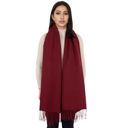 Red Solid Color Knitted Scarf Winter Neck Warm Wrap Stylish Cold Weather Accessory for Women