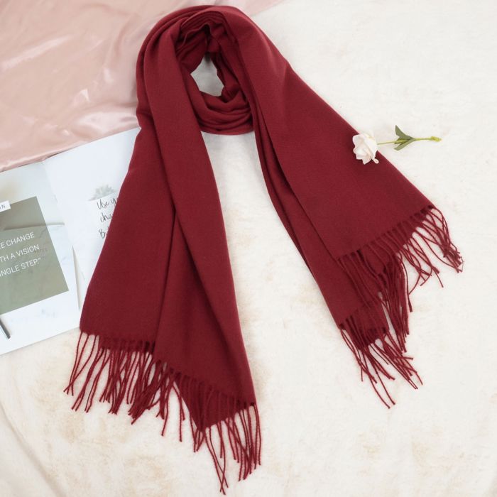 Solid Color Knitted Scarf Winter Neck Warm Wrap Stylish Cold Weather Accessory for Women