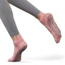 Pink One Size Fits Most Women's 2-Pack Non-Slip Five-Toe Yoga Socks with Open Top Design for Stability and Comfort