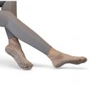 Gray One Size Fits Most Women's 2-Pack Non-Slip Five-Toe Yoga Socks with Open Top Design for Stability and Comfort