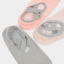 Multicolored Women's Non-Slip Ballet Grip Socks with Crisscross Elastic Straps