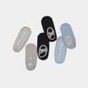 Black Women's Non-Slip Ballet Grip Socks with Crisscross Elastic Straps