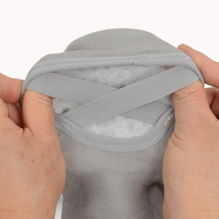 Women's Non-Slip Ballet Grip Socks with Crisscross Elastic Straps