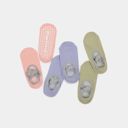 Blue Women's Non-Slip Ballet Grip Socks with Crisscross Elastic Straps