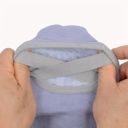 Blue Women's Non-Slip Ballet Grip Socks with Crisscross Elastic Straps