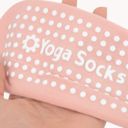 Red Women's Non-Slip Ballet Grip Socks with Crisscross Elastic Straps