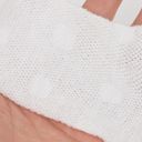 Red Women's Delicate Lace Knit Crew Socks with Subtle Textured Patterns