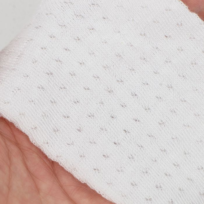 Women's Delicate Lace Knit Crew Socks with Subtle Textured Patterns