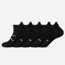 Black Women's Breathable Cushioned Ankle Socks with Arch Support