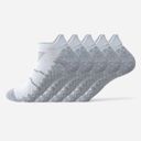 Gray Women's Breathable Cushioned Ankle Socks with Arch Support