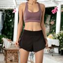Black Small Women's Workout Running Shorts Quick Dry with Pocket