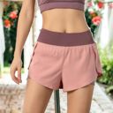 Pink Large Women's Workout Running Shorts Quick Dry with Pocket