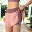 Pink XL Women's Workout Running Shorts Quick Dry with Pocket