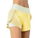Yellow Medium Women's Workout Running Shorts Quick Dry with Pocket