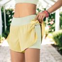 Yellow XL Women's Workout Running Shorts Quick Dry with Pocket