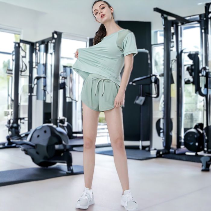 Women's Yoga Running Sports Workout Gym Athletic Shorts with Pockets