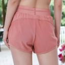 Pink Small Women's Yoga Running Sports Workout Gym Athletic Shorts with Pockets