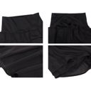 Black Small Women's Quick Dry Loose Running Shorts 2-in-1 Gym
