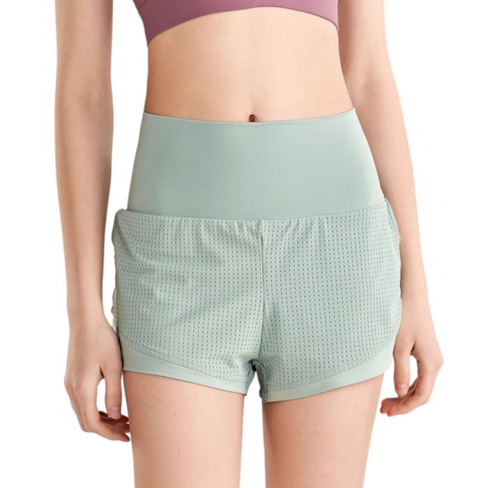 Women's Quick Dry Loose Running Shorts 2-in-1 Gym