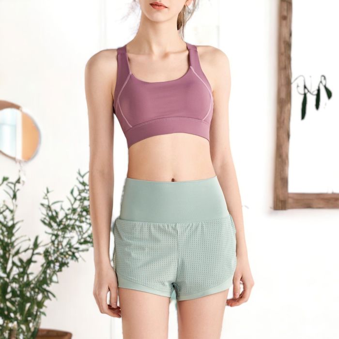 Women's Quick Dry Loose Running Shorts 2-in-1 Gym