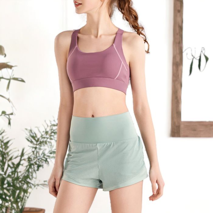 Women's Quick Dry Loose Running Shorts 2-in-1 Gym