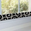 Scroll: Black Draft Stopper for Door or Window