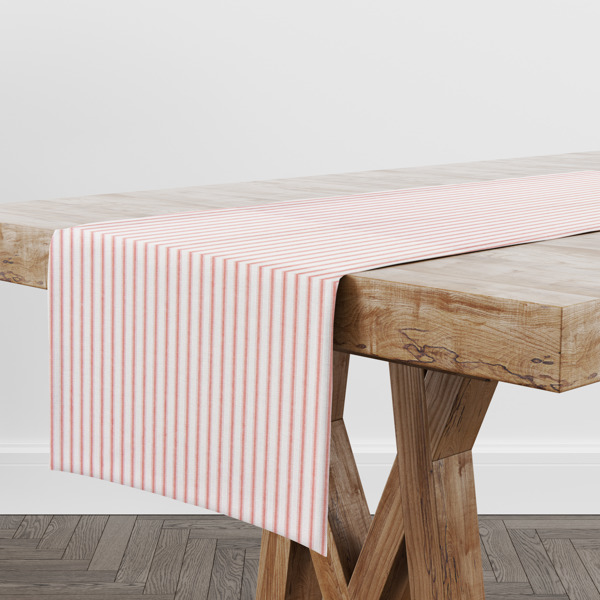 Table Runner - Classic Red Ticking