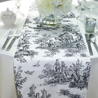 Table Runner - Toile Black + White