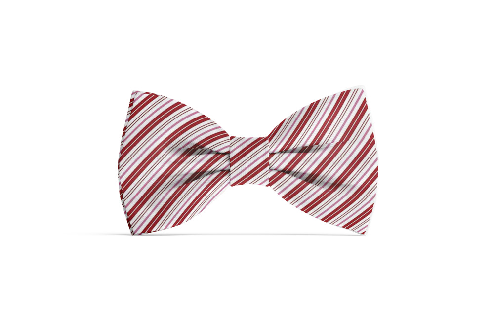 Dog Bow Tie - Candy Cane Stripes