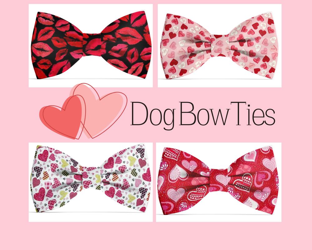 Valentine Dog Bow Ties