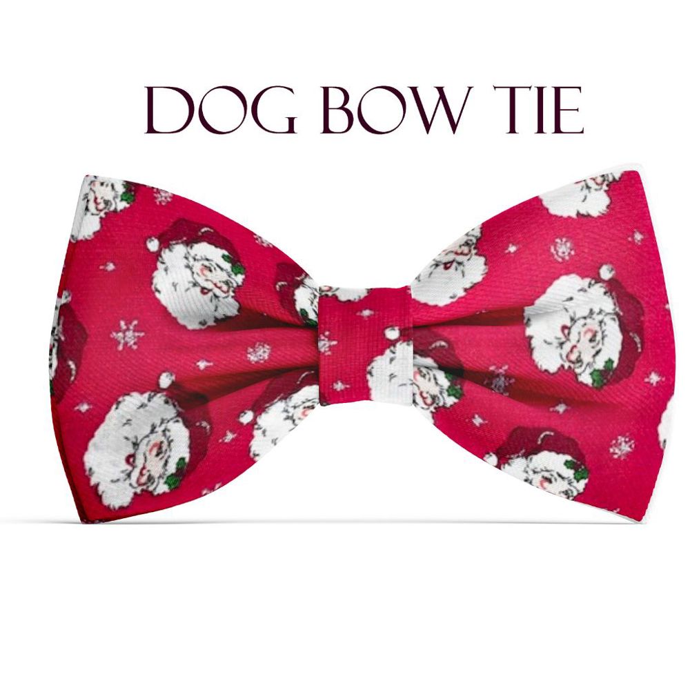 Dog Bow Tie - Santa Face