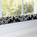 Damask: Black Draft Stopper for Door or Window