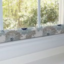 Floral: Grey/Blue Draft Stopper for Door or Window