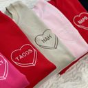  Personalized Candy Heart Crewneck | Custom Embroidered Valentine Sweatshirt