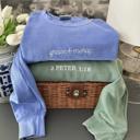  Personalized Embroidered Comfort Wash Sweatshirt | Custom Monogram Crewneck | Preppy Boutique Pullover | Custom Gift for Women & Teens