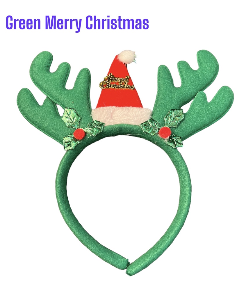 Green Merry Christmas Headband