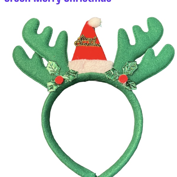 Green Merry Christmas Headband