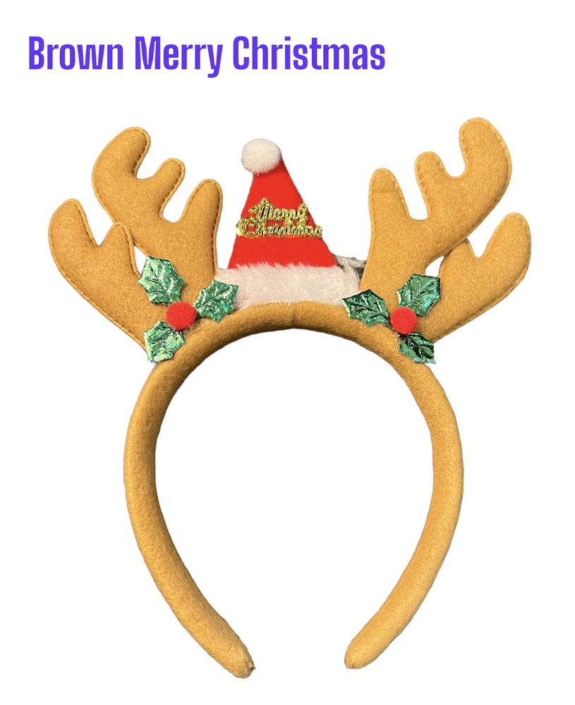 Brown Merry Christmas Headband